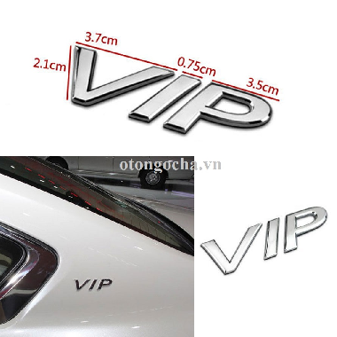 Bộ Chữ VIP Logo 3D Dán Xe 